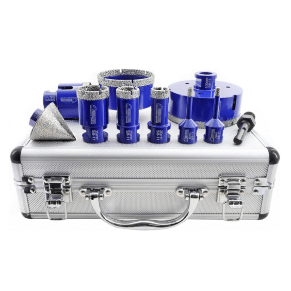 SHDIATOOL Diamond Tile Drill Bits Set,Porcelain Hole Saw, Cutter for Marble Ceramic Granite 10pieces(6/6/20/25/35/50/75/100mm/2 inch)