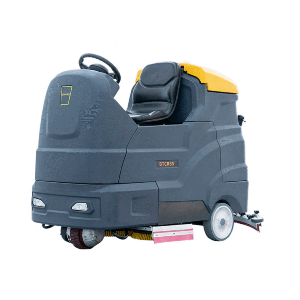 36" 45 Gal Ride-On Industrial Floor Scrubber with 4 *200 Ah Batteries, BTCR36
